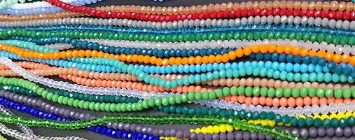 MiiArt Crystal Design Beads for Jewelry Making Material,zari Work Beads(Size-5 mm)(Material-Plastic)(Color-Multi) in 1 Pack 50 gm (5 mm)