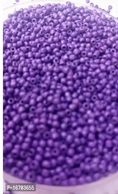 Mii Art Embroidery Material,Jewelry Making Beads,zari Work Beads(Color-Purple)(size-2mm)200 gm,Beads for Jewelry Making Material.-thumb5