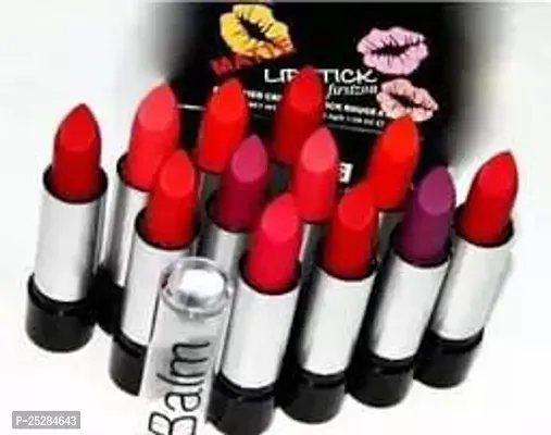 Ads Matte Lipstick Combo Balm Set Of 12 Multicolour-thumb0