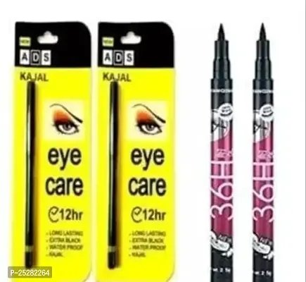 36Hr Waterproof Eyeliner Pack Of 2 With 2 Ads Kajal-thumb0