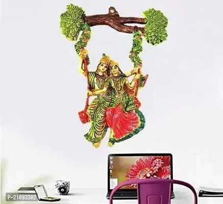 adha krishna jhula multi colour for wall decoration-thumb0
