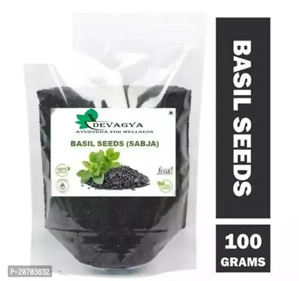 Evagya Sabja Seeds, Basil Seeds For Weight Loss Organic (100G), Tulsi Beej, Kamakasturi Seed, Tumkaria, Sbja For Falooda, Sabza, Besel, Sabja, Besil, Bassil, Badil