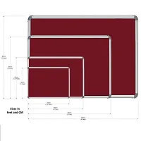 SAHAJ ENT 1.5 feet X 2 feet Premium Material Notice Pin-up Board/Pin-up Board/Soft Board/Bulletin Board/Pin-up Display Board for School, Office and Home, (Maroon - Pack of 1)-thumb1