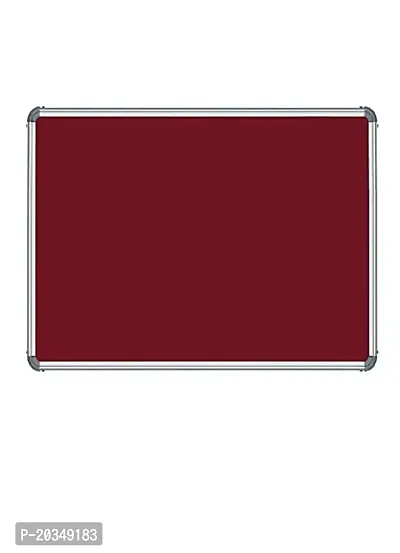 SAHAJ ENT 1.5 feet X 2 feet Premium Material Notice Pin-up Board/Pin-up Board/Soft Board/Bulletin Board/Pin-up Display Board for School, Office and Home, (Maroon - Pack of 1)-thumb0