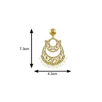 Vanee Traditional Gold Plated Chandbali Pearl Drop Earring For Women CJ100104-thumb2