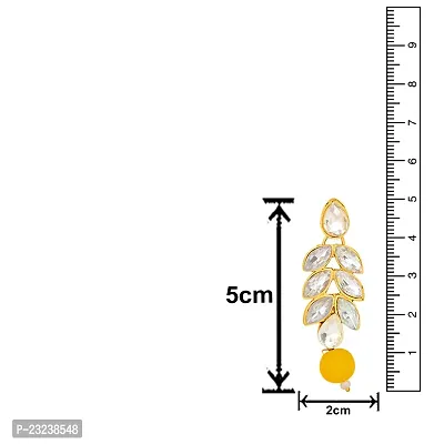 Stefan Gold Plated Yellow Kundan Long Necklace Set (CJ100581YELL)-thumb3