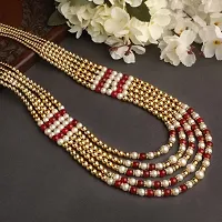 Stefan 5 Layered Pearl Necklace Jewellery for Groom Dulha Moti Mala Haar for Men (CJ100258)-thumb1