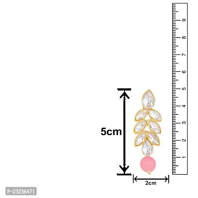 Stefan Gold Plated Pink Kundan Long Necklace Set (CJ100581PINK)-thumb3