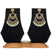 Vanee Traditional Gold Plated Chandbali Pearl Drop Earring For Women CJ100104-thumb1