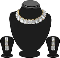 Stefan Big White Stone Choker Jewelry Set (CJ100599)-thumb1