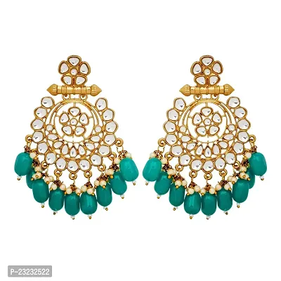 Stefan 2 Pairs of Traditional Ethnic Dangler Earrings Combo with Kundan and Meenakari Work for Women (ERCO001001)-thumb4