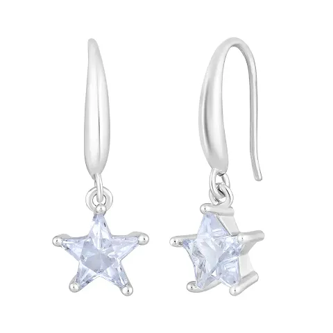 Classy Plated Star Shape Dangle Earrings For Women