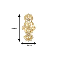 Stefan Gold Plated Traditional White Kundan Long Dangler Earring For Women CJ100198-thumb1