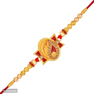 Stefan Combo of 2 Swastik  Oval Shape Rakhi for Brother (RACO001001)-thumb4