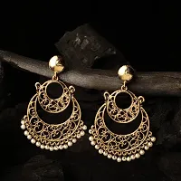 Vanee Traditional Gold Plated Chandbali Pearl Drop Earring For Women CJ100104-thumb3