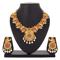 Stefan Traditional Gold Plated Multicolor Kundan Necklace Set for Women CJ100394-thumb3