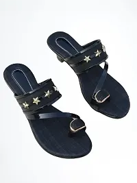 Fancy womens heels sandals designer chappal flat slippers-thumb1