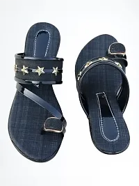 Fancy womens heels sandals designer chappal flat slippers-thumb2