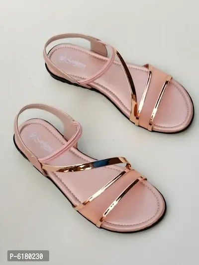 Beautiful Synthetic Leather Sandals-thumb0