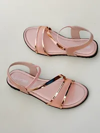 Beautiful Synthetic Leather Sandals-thumb2