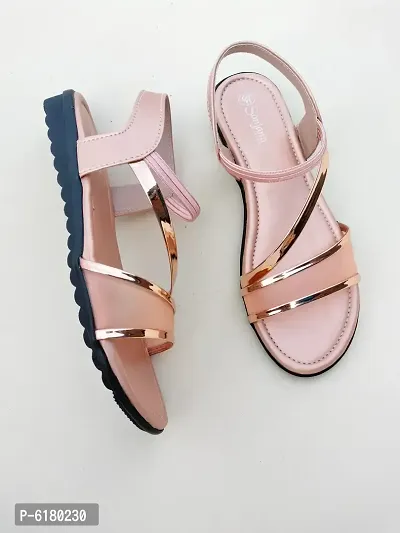 Beautiful Synthetic Leather Sandals-thumb2