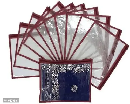 Premium PVC Transparent Saree Cover ( Pack Of 12 Pieces )-thumb0