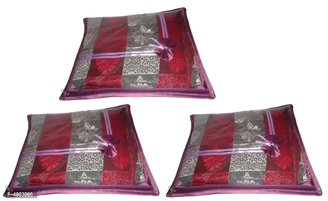 Premium Pack of 3 Rexine Single Saree Cover Gift Organizer