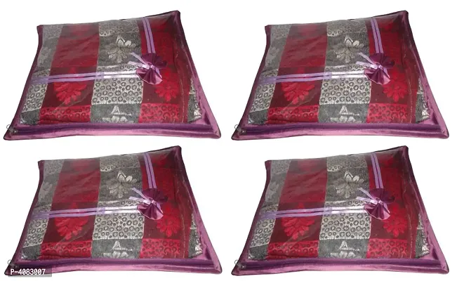 Premium Pack of 4 Rexine Single Saree Cover Gift Organizer