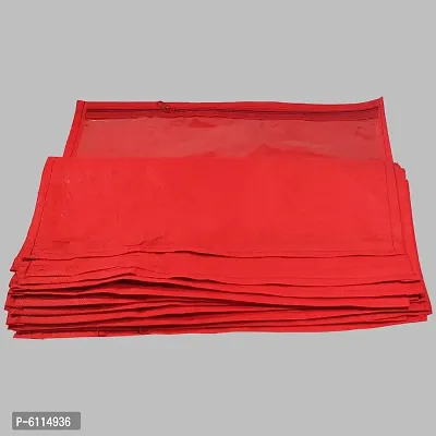 High Quality Multipurpose Non Woven Single Packing Saree Covers(12 Pieces, Red)-thumb4