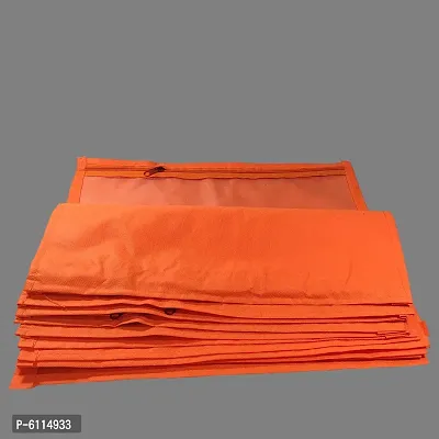 High Quality Multipurpose Non Woven Single Packing Saree Covers(12 Pieces, Orange)-thumb4