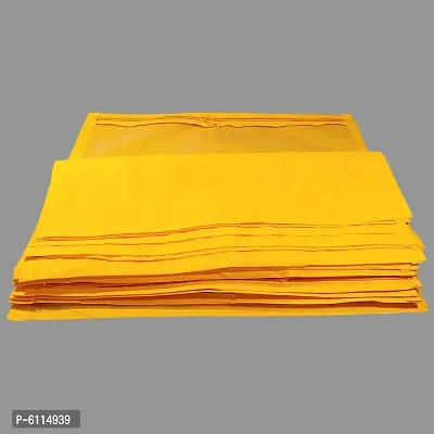 High Quality Multipurpose Non Woven Single Packing Saree Covers(12 Pieces, Yellow)-thumb4