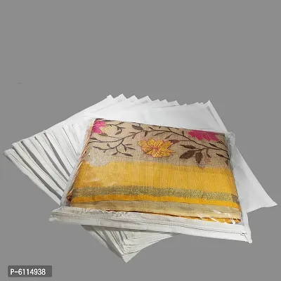 High Quality Multipurpose Non Woven Single Packing Saree Covers(12 Pieces, White)-thumb0