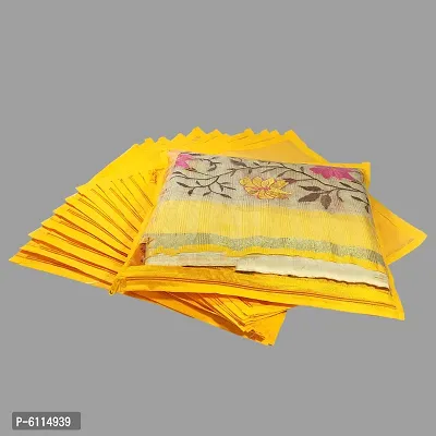 High Quality Multipurpose Non Woven Single Packing Saree Covers(12 Pieces, Yellow)-thumb0
