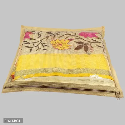 High Quality Multipurpose Non Woven Single Packing Saree Covers(12 Pieces, Golden)-thumb2