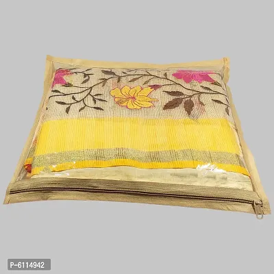 High Quality Multipurpose Non Woven Single Packing Saree Covers(24 Pieces, Golden)-thumb2