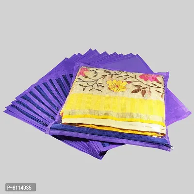 High Quality Multipurpose Non Woven Single Packing Saree Covers(12 Pieces, Purple)