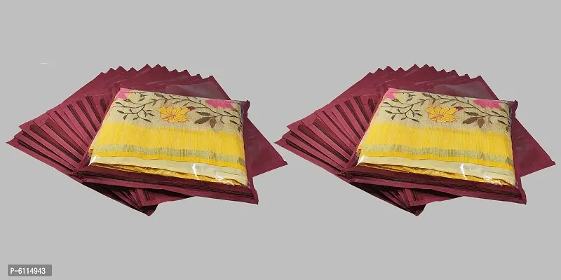 High Quality Multipurpose Non Woven Single Packing Saree Covers(24 Pieces, Maroon)