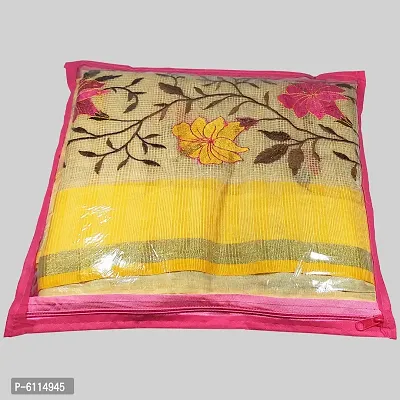 High Quality Multipurpose Non Woven Single Packing Saree Covers(24 Pieces, Pink)-thumb2