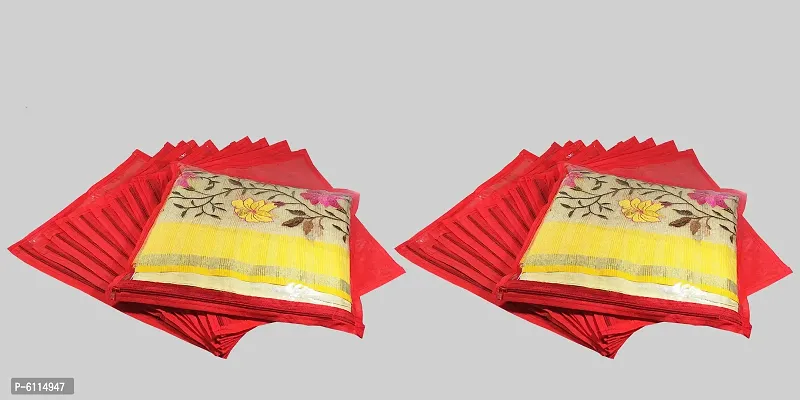 High Quality Multipurpose Non Woven Single Packing Saree Covers(24 Pieces, Red)