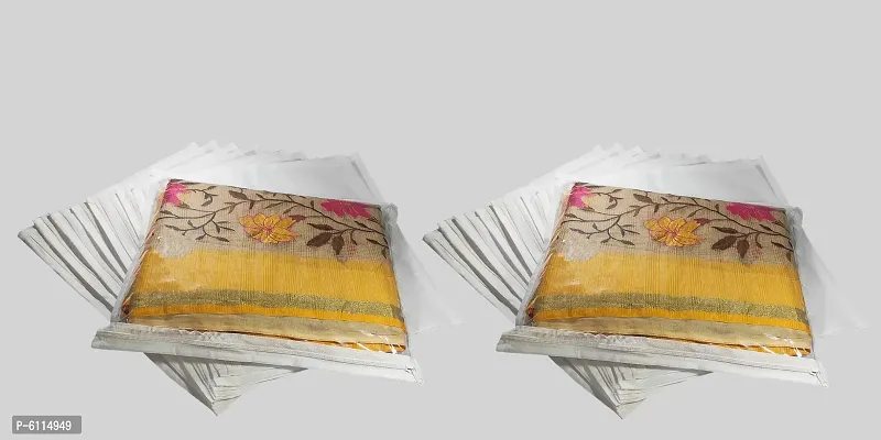 High Quality Multipurpose Non Woven Single Packing Saree Covers24 Pieces, White