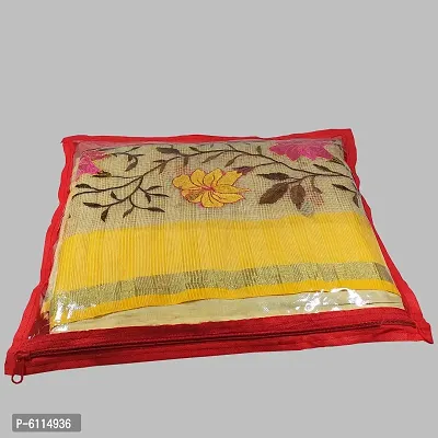High Quality Multipurpose Non Woven Single Packing Saree Covers(12 Pieces, Red)-thumb2