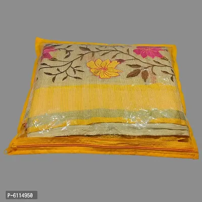High Quality Multipurpose Non Woven Single Packing Saree Covers(24 Pieces, Yellow)-thumb2