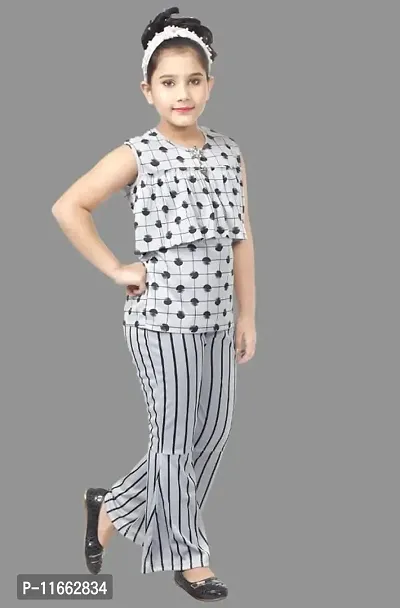 Fessist Trendy Girls Party Wear Top & Pant Set (Color-Grey) (Size- 3-4 Years)-thumb3