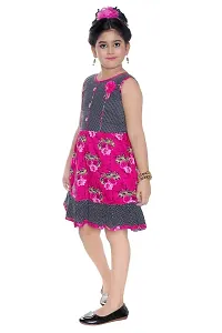Fessist Trendy Cotton A-Line Frock & Dresses for Girls (Color-Pink) (Size-20)-thumb1