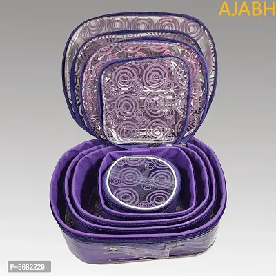 Ajabh Set of 5Pices cosmetic Vanity Makeup Kit Box Storage Organizer-thumb0