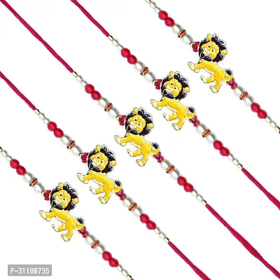 Designer Pendant Rakhi Pack of 5 For Brothers