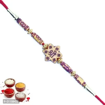 Designer Pendant Rakhi with Roli Chawal For Brothers