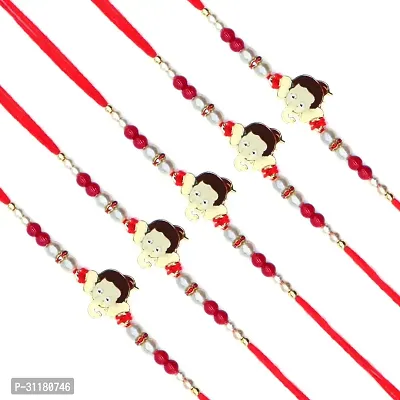 Designer Pendant Rakhi Pack of 5 For Brothers-thumb0