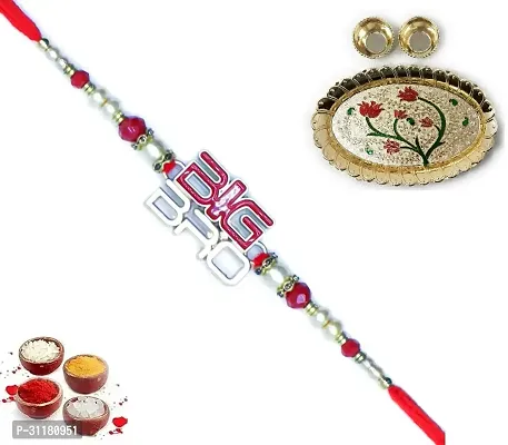 Designer Pendant Rakhi with Roli Chawal For Brothers-thumb0