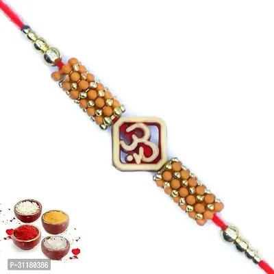 Designer Pendant Rakhi with Roli Chawal For Brothers-thumb0